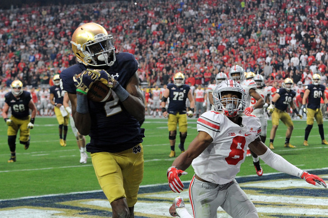 Receiver Chris Brown is among several Notre Dame players who will try to latch on to an NFL team as a free agent.