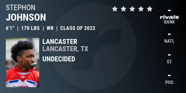 Stephon Johnson 2022 Wide Receiver Rivals Com
