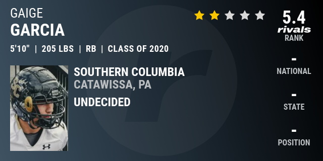 Gaige Garcia 2020 Running Back Rivals Com
