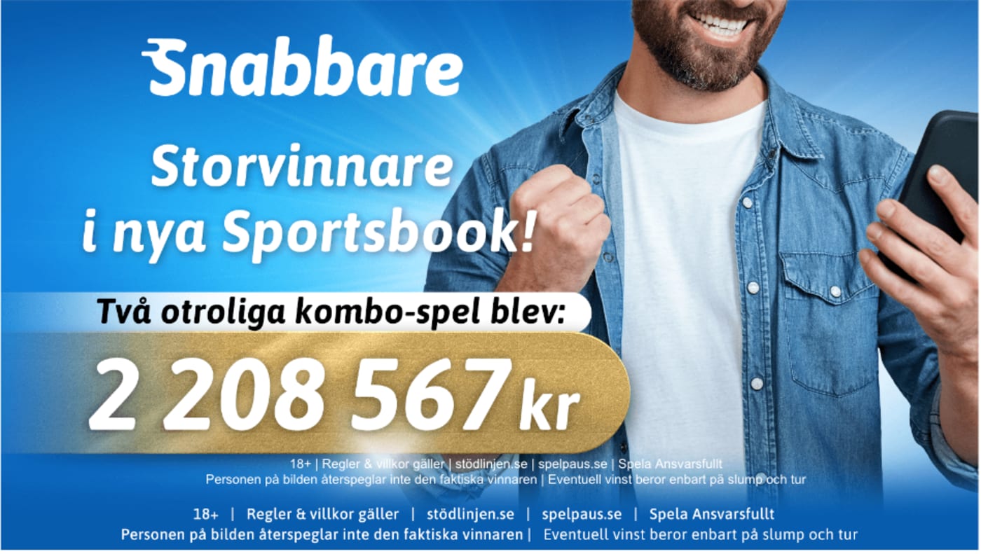 Snabbare - Vinnare i Nya Sportsbook!