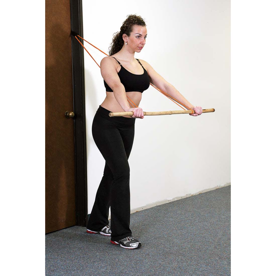Decline press with resistance bands outlet