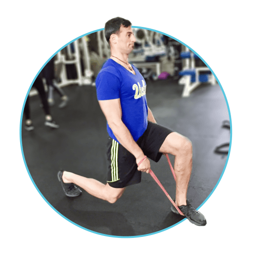 Lunges with Resistance Bands