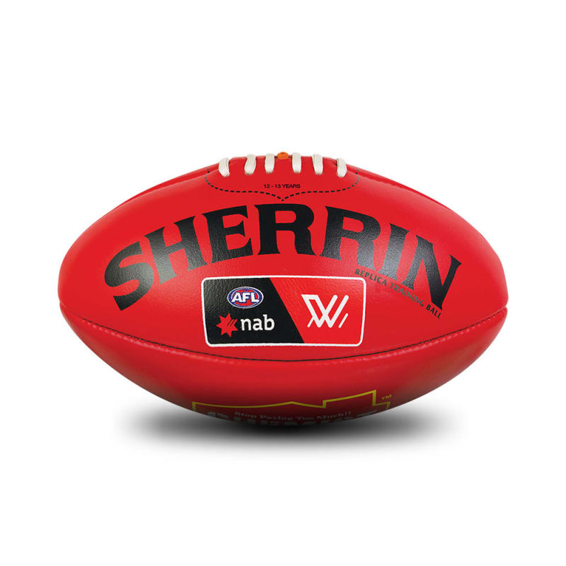 AFLW Replica Training Ball - Red - Size 3