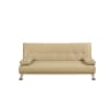 Homegear Faux Leather Deluxe Sofa Bed Cream