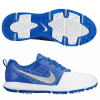 Nike Explorer Golf Shoes - White / Silver / Blue