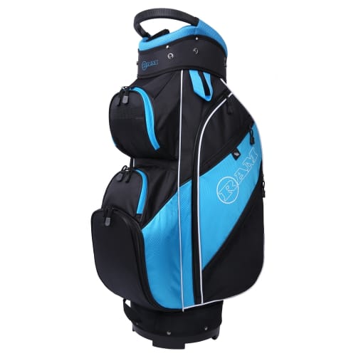 Ram Golf Lightweight Ladies Cart Bag with 14 Way Dividers Top Black/Teal/White