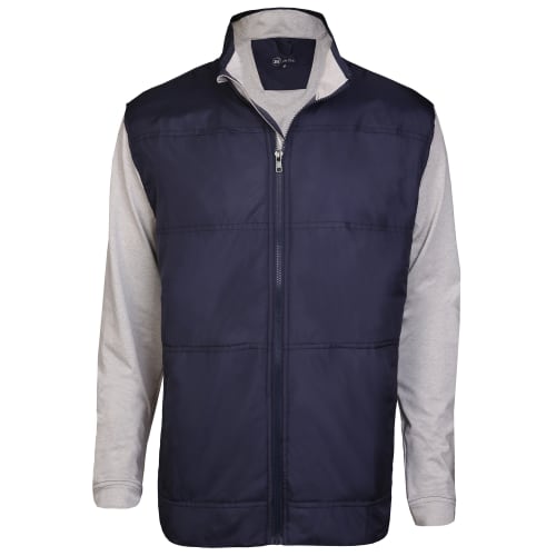 Ram Golf Full Zip Padded Sweater, Grey/Blue, Mens