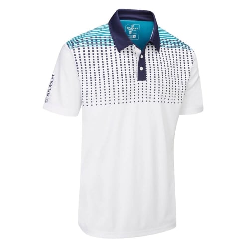 Stuburt Golf Sport Tech Whixley Polo Shirt White/Midnight