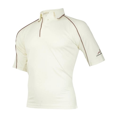 Woodworm Cricket Shirt MAROON TRIM