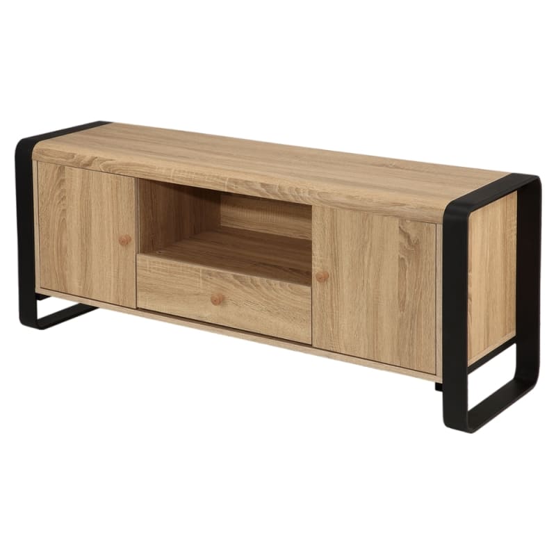 Homegear Oak Living Room Furniture Tv Bench Stand Media