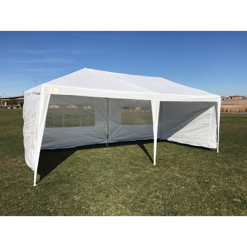 Palm Springs 10' x 20' White Canopy Party Tent with 4 ...