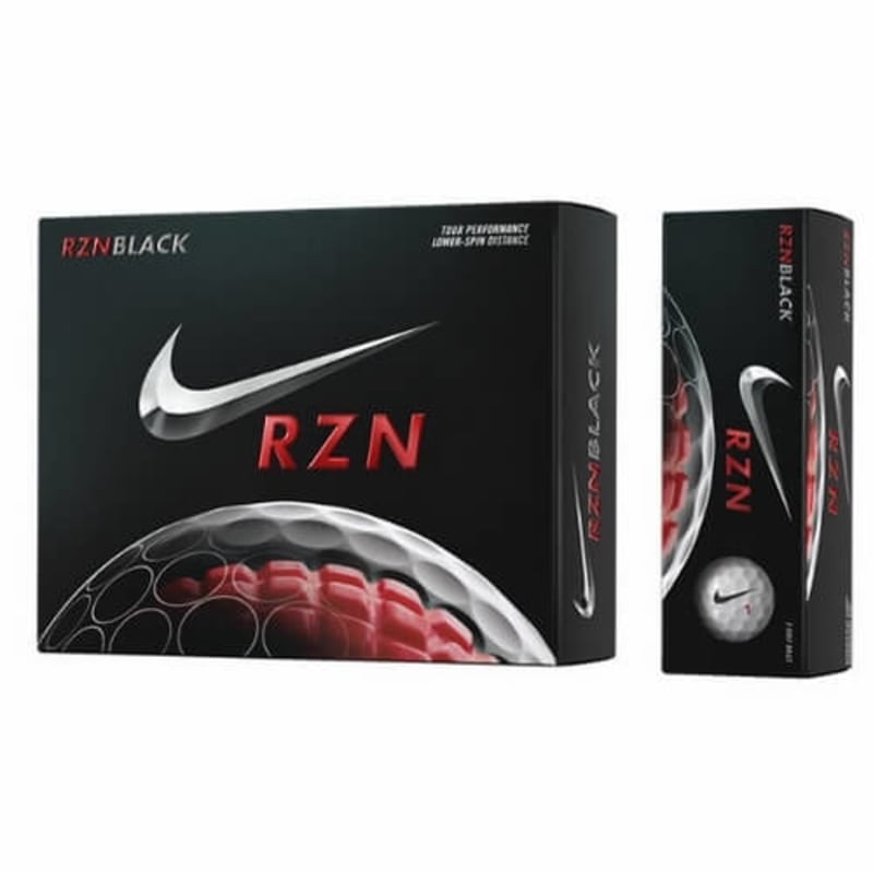 Nike RZN Black Golf Balls - 1 Dozen