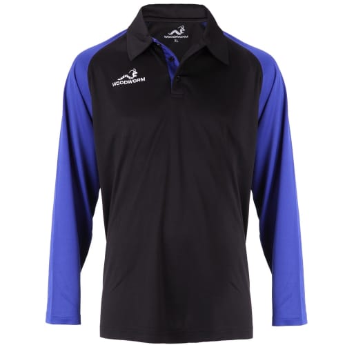 Woodworm Pro Cricket Long Sleeve Shirt Royal Blue