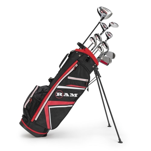 Ram Golf Accubar Plus Golf Clubs Set - Graphite Shafted Woods, Steel Shafted Irons - Mens Left Hand