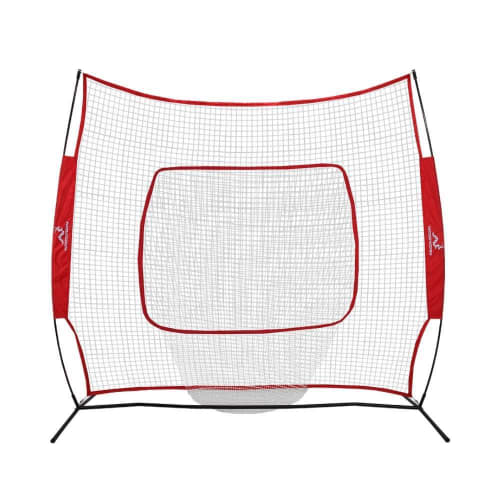 Woodworm Baseball and Softball 7ft x 7ft Practice Net - Quick Set up with Carrying Case