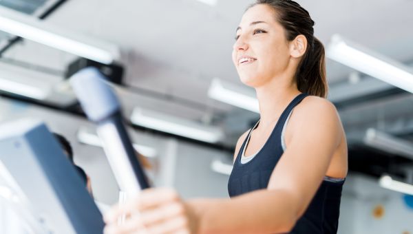 woman on treadmill