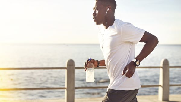 man out for a jog