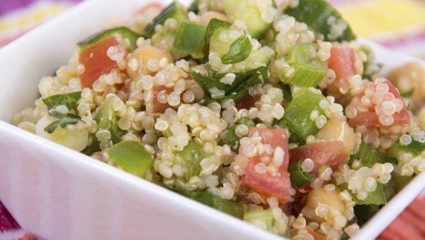 a bowl of couscous salad