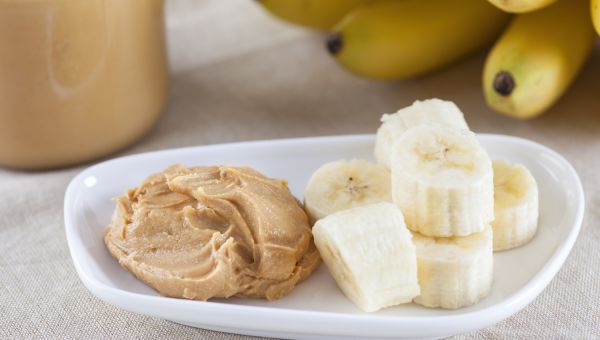 bananas, peanut butter