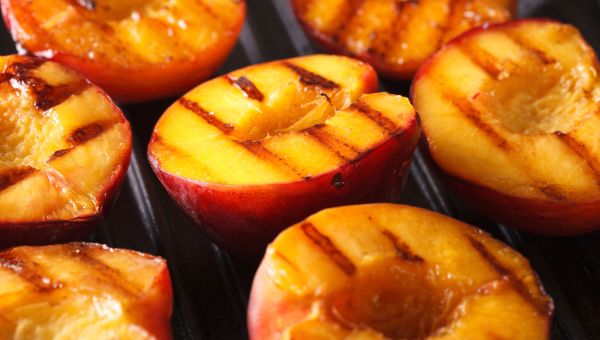 Slices of grilled apple