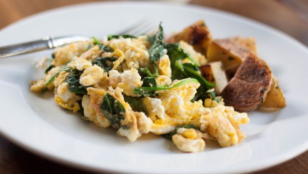 spinach and egg white