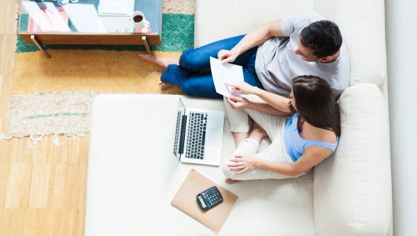 young couple financial planning