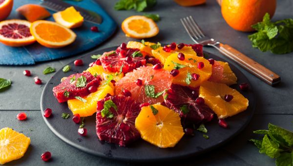 Homemade raw citrus salad