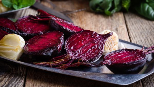 Roasted beets and garlic