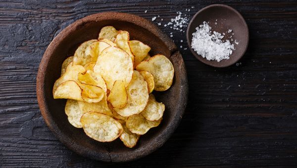 baked potato chips and sea salt