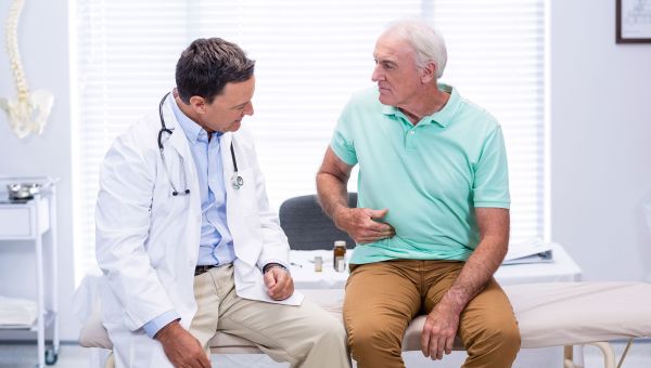 older man at the doctor