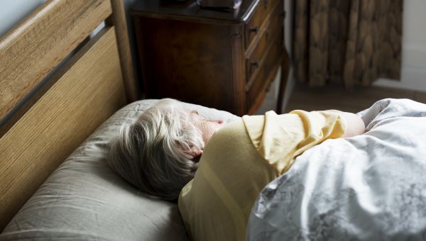 senior woman sleeping