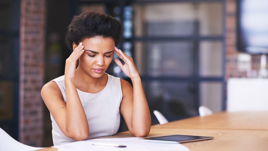 woman with headache