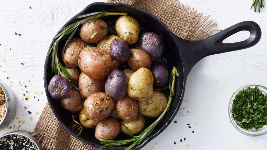 roast potatoes in a cast iron skillet