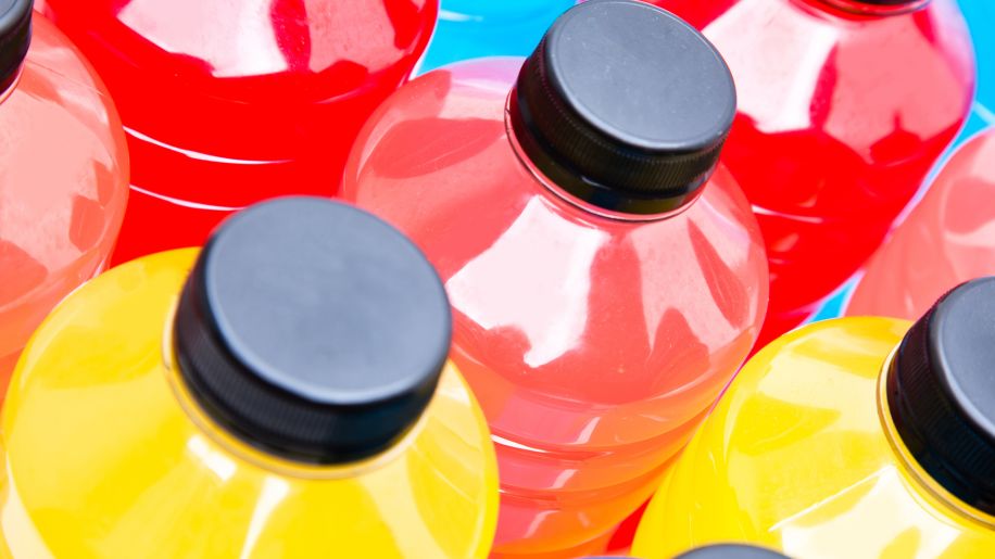 colorful sports drinks