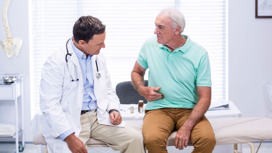 older man at the doctor