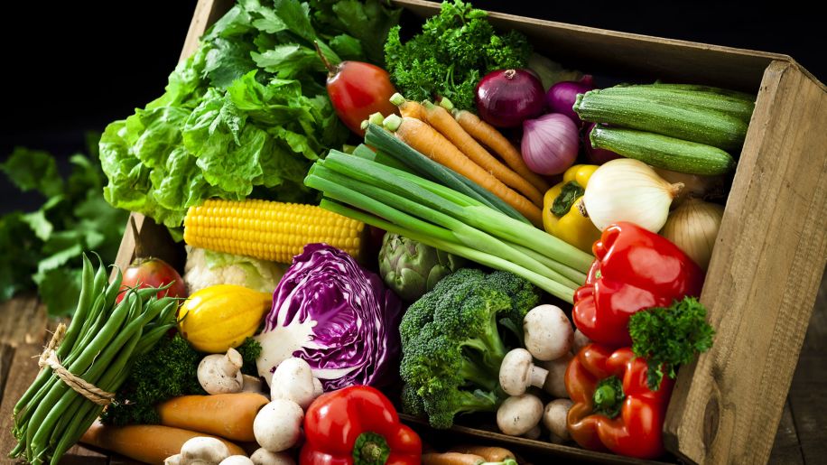 box full of veggies