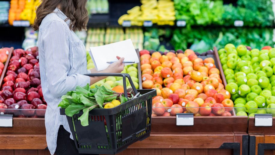 woman shopping at the grocery store