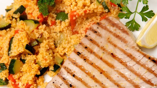 grilled fish with couscous