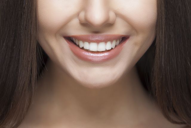 smiling brunette woman