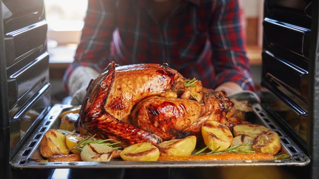roasted turkey and potatoes
