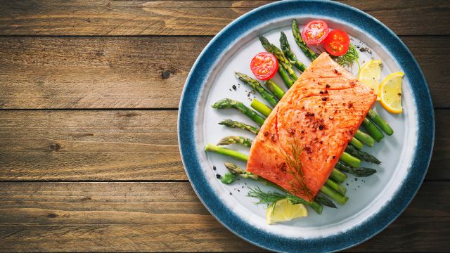 Salmon and roasted vegetables