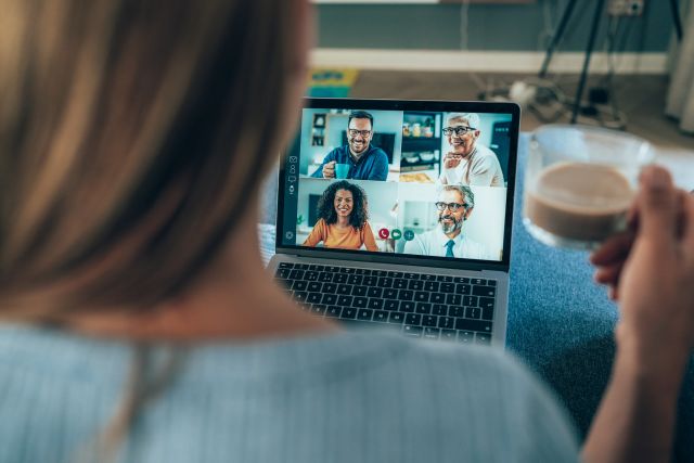 Parents of children with Friedreich ataxia talk over a video conferencing app. Several organizations can help connect people whose lives have been affected by FRDA.