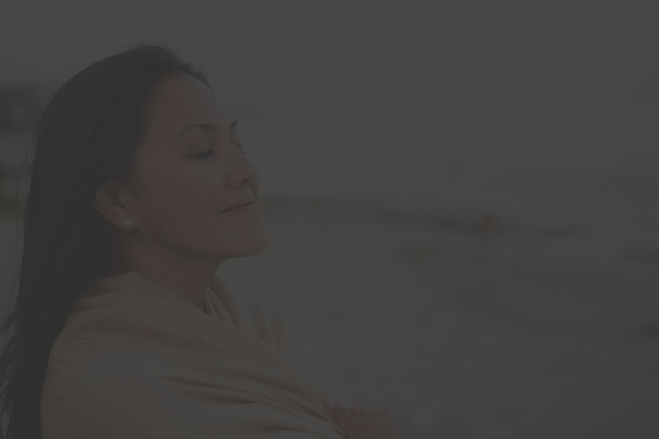 relaxed woman at beach