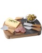 Black Marble Cheese Board Set With Knives