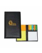Custom Logo Leather Look Padfolio With Sticky Notes & Flags