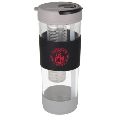 Fusion 24 oz. Glass Bottle with Built-in Fruit Infuser and No-Slip Silicone Sleeve