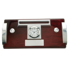 Printable Wood & Aluminum Clock, Business Card Holder and Pen Stand