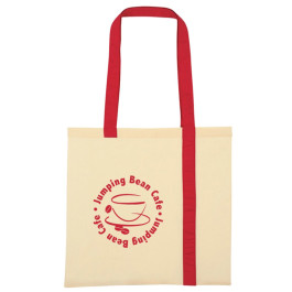 Customizable Striped Economy Cotton Canvas Tote