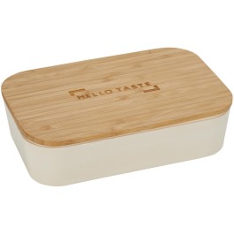 Bamboo Fiber Lunch Box With Cutting Board Lid