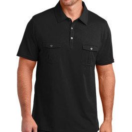 District Made Mens Double Pocket Polo